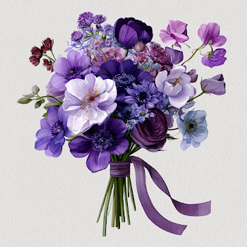 Elegant Purple Floral Bouquet