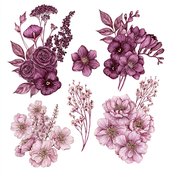 Elegant Purple Flower Bouquet Clipart