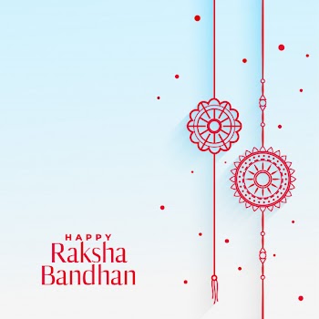 Elegant rakhi (wristband) card for raksha bandhan Free Vector