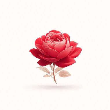 Elegant Red Rose Watercolor Illustration Elegant Red Rose Watercolor Illustration