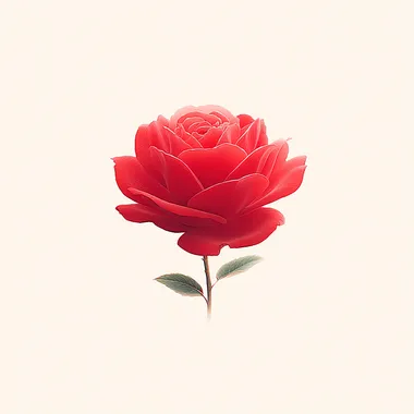 Elegant Red Rose Watercolor Illustration Elegant Red Rose Watercolor Illustration