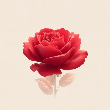 Elegant Red Rose Watercolor Illustration Elegant Red Rose Watercolor Illustration