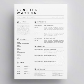 Elegant resume template Free Vector