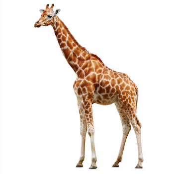 Elegant Reticulated Giraffe in Profile