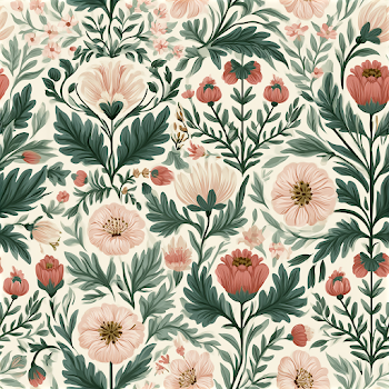 Elegant Seamless Floral Textile Pattern