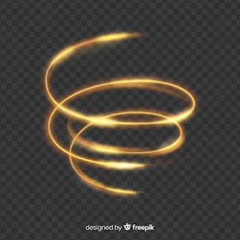 Elegant shiny golden spiral effect Free Vector