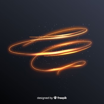 Elegant shiny golden spiral effect Free Vector