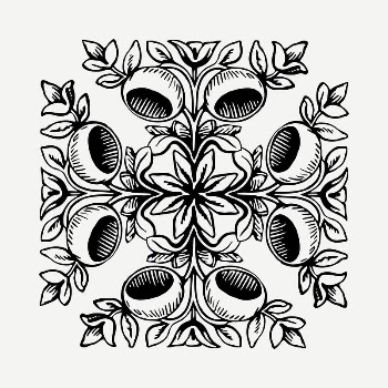 Elegant square decorative clipart illustration | Free PSD - rawpixel