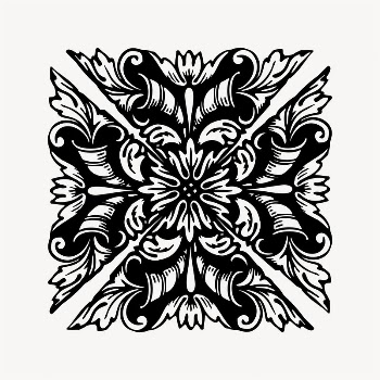 Elegant square decorative illustration clipart | Free Vector - rawpixel