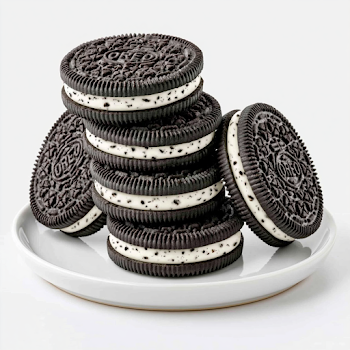 Elegant Stack of OREO Cookies on Artisan Plate