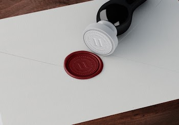 Elegant stamp or badge mockup Free Psd