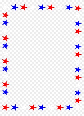Elegant Star Border Clipart Picture - Red White And Blue Border