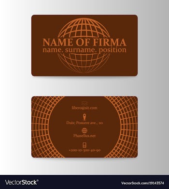 Elegant template business card vector image