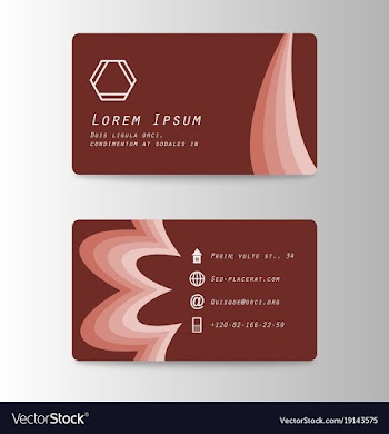 Elegant template business card vector image