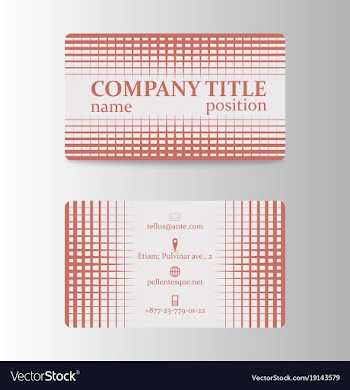 Elegant template business card vector image