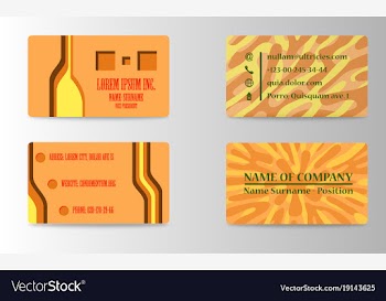 Elegant template business card vector image