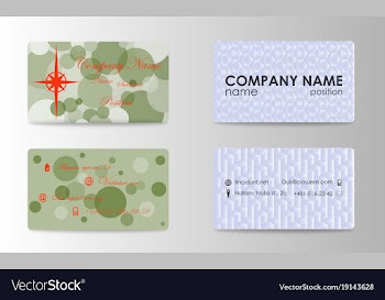 Elegant template business card vector image