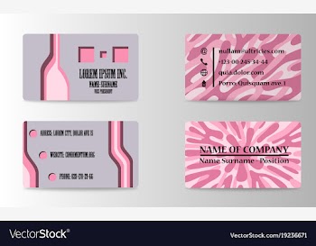 Elegant template business card vector image