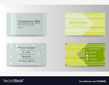 Elegant template luxury business card with modern vector image