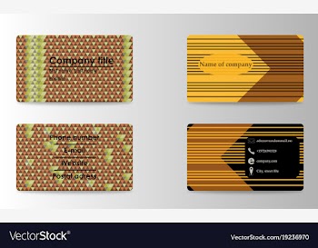 Elegant template luxury business card with modern vector image