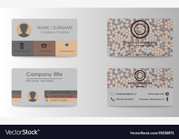 Elegant template luxury business card with modern vector image