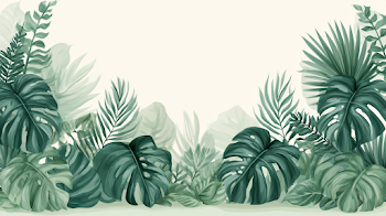 Elegant Tropical Botanical Banner