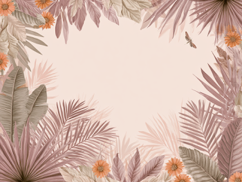 Elegant Tropical Botanical Frame