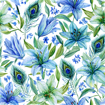 Elegant Tropical Botanical Pattern
