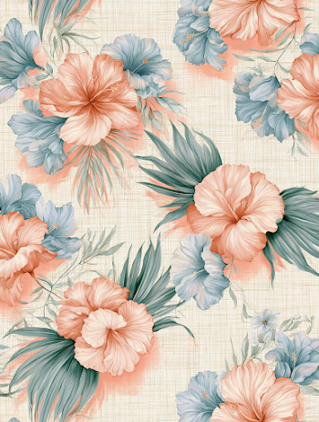 Elegant Tropical Floral Wallpaper Pattern