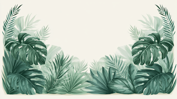 Elegant Tropical Foliage Banner