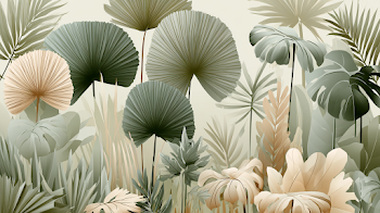 Elegant Tropical Leaf Background