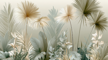 Elegant Tropical Leaf Background