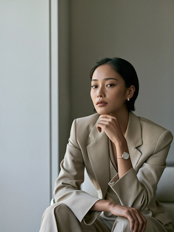 Elegant Urban Professional in Minimalist Office