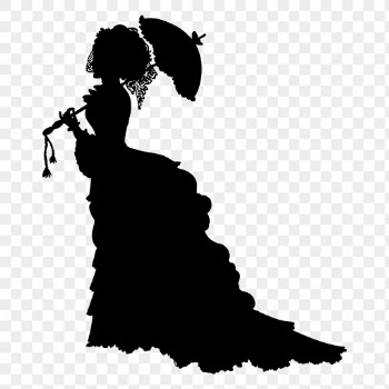 Elegant Victorian woman png silhouette, | Free PNG - rawpixel