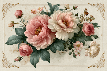 Elegant Vintage Floral Greeting Card Design