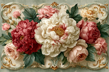 Elegant Vintage Flower Greeting Card