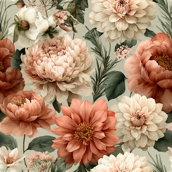 Elegant Watercolor Botanical Pattern