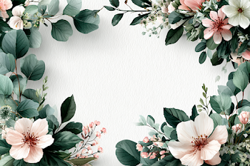 Elegant Watercolor Botanical Wedding Frame