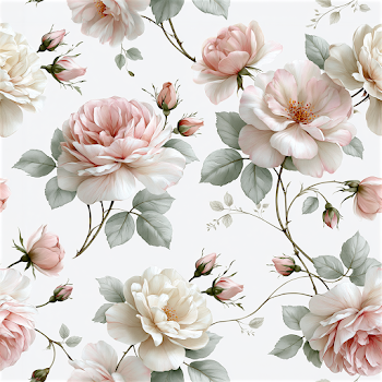 Elegant Watercolor Climbing Roses Pattern