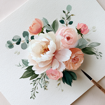 Elegant Watercolor Floral Bouquet