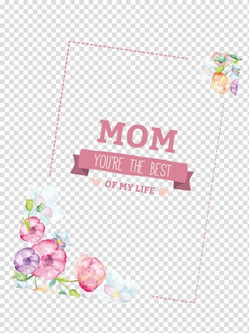 Elegant watercolor flowers Mother's Day decor transparent background PNG clipart