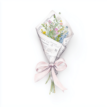 Elegant Watercolor Wildflower Bouquet