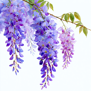 Elegant Watercolor Wisteria Vine