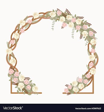 elegant wedding arch with flowers