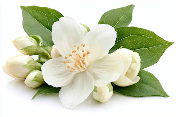 Elegant White Jasmine Blossom with Buds