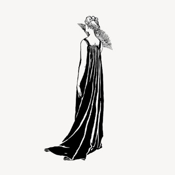 Elegant woman in long dress, | Free Vector - rawpixel
