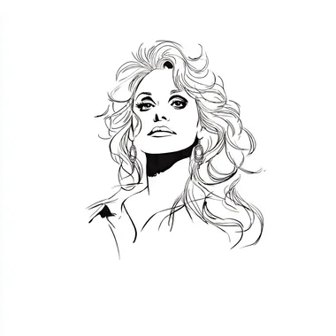 Elegant Woman Line Drawing Elegant Woman Line Drawing