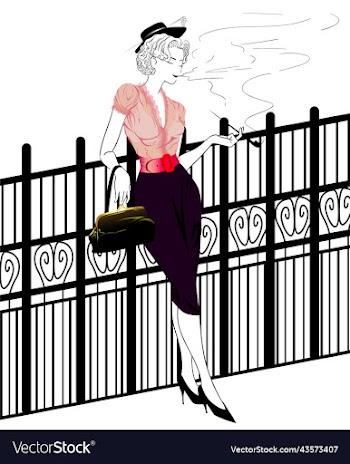 elegant woman smoking