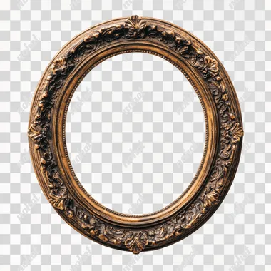 Elegant Wooden Oval Frame Display