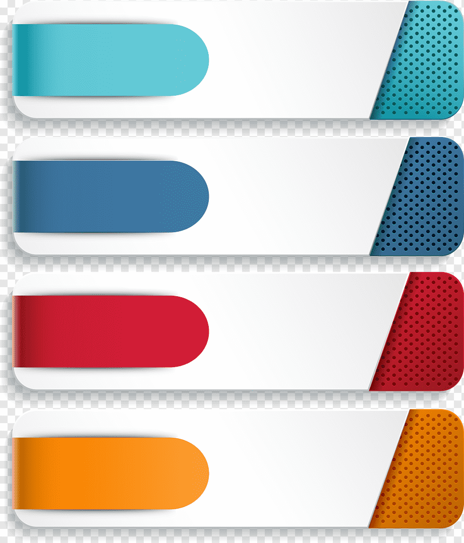 Element Chart, PPT element, four assorted-color papers, chemical Element, ribbon, label png
